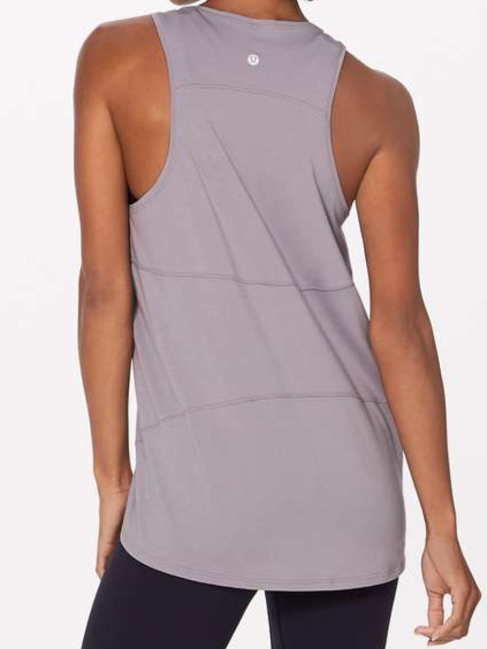 Lululemon Back In Action Tank Lavender Grey size 10 NWOT
